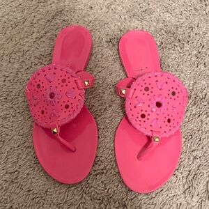 Jack Rogers Vibrant Pink Sandals with Cutout Design